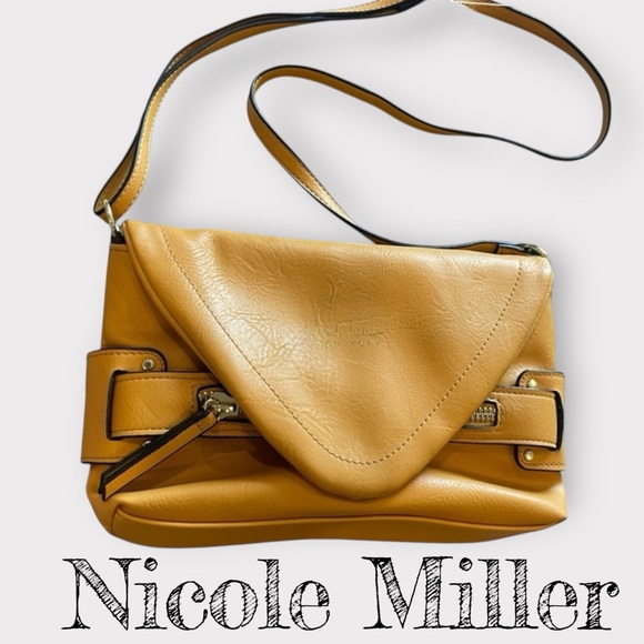 Nicole Miller Golden Yellow Crossbody Bag - Picture 1 of 14
